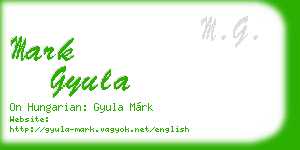 mark gyula business card