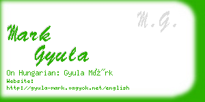 mark gyula business card